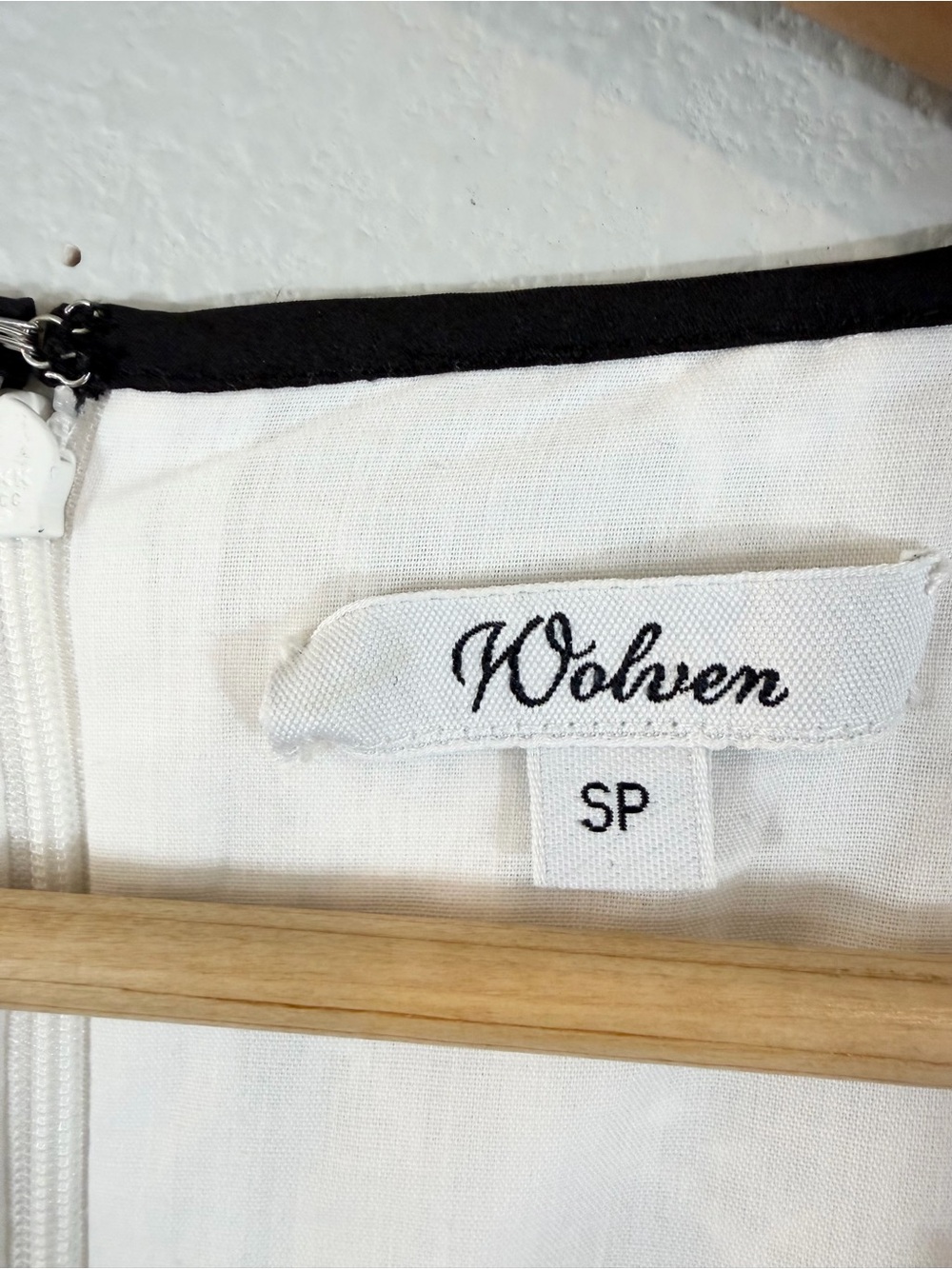 Anthropologie Wolven Tilly Dress Size SP White Black Fit & Flare Embroidered - Picture 6 of 10